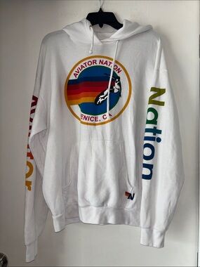 Aviator Nation White Hoodie